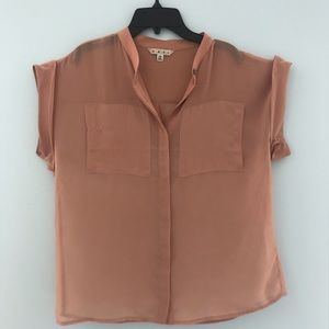 Sheer, button up top.